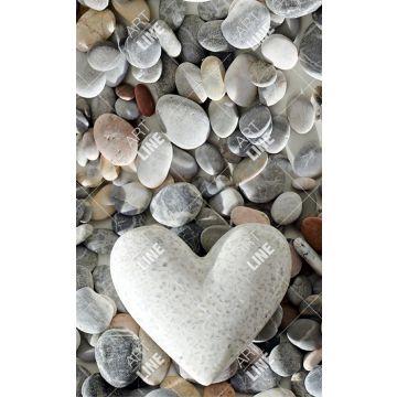 Coppia Salviette Bagno Big Heart Stone