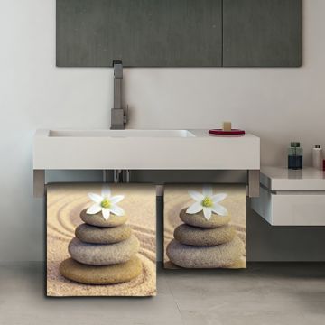 Coppia Salviette Bagno Zen Flower