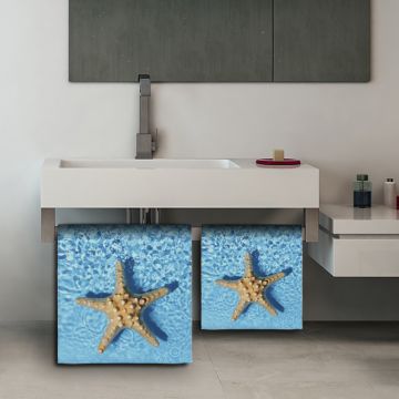 Coppia Salviette Bagno Starfish