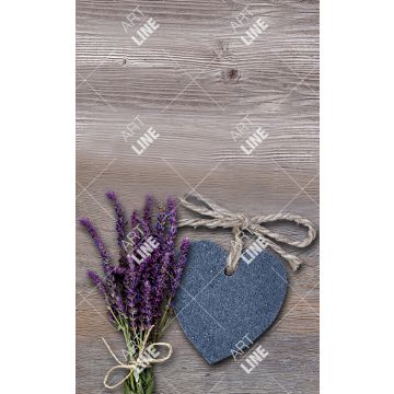 Coppia Salviette Bagno Lavender and Heart