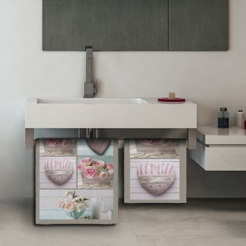 Coppia Salviette Bagno Roses and Heart