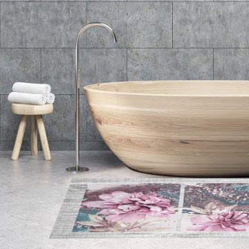 Tappeto Bagno Pink Peony