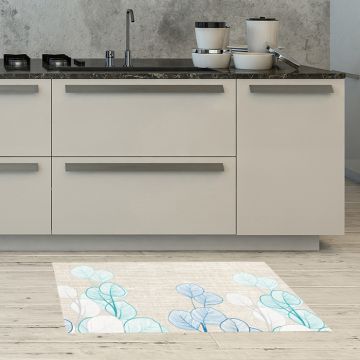 Tappeto Cucina Blue Flowers