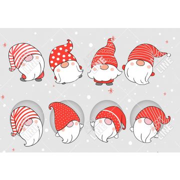 Tappeto FuoriPorta Christmas Face Gnomes