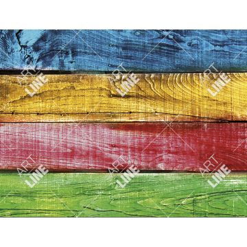 Coppia Tovagliette Set Americana Colorful Parquet