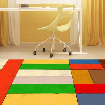 Tappeto camera da letto Geometric Colorful