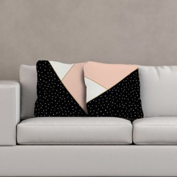 Cuscino Abstract Black and Pink