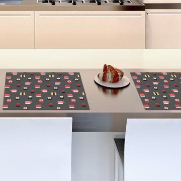 Coppia Tovagliette Set Americana Sushi Design