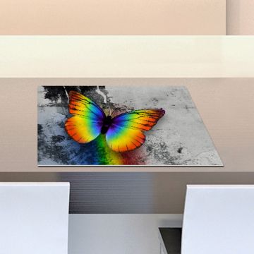 Coppia Tovagliette Set Americana Rainbow Butterfly
