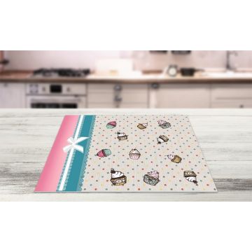 Coppia Tovagliette Set Americana Cupcake Design