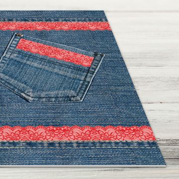 Coppia Tovagliette Set Americana Pocket Jeans