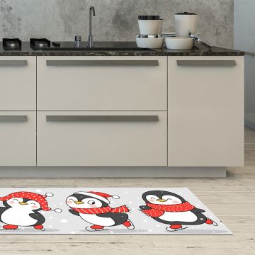 Tappeto Cucina Christmas Penguins