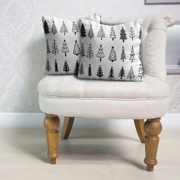 Cuscino Christmas Pattern Trees