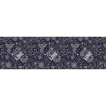 Runner Cucina Christmas Blue Pattern