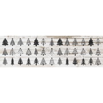 Runner Cucina Christmas Pattern Trees