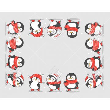 Tovaglia Cucina Christmas Penguins