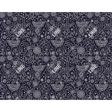 Tovaglia Cucina Christmas Blue Pattern
