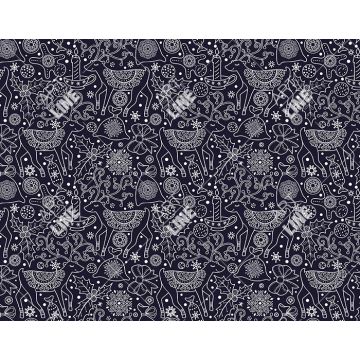 Tovaglia Cucina Christmas Blue Pattern