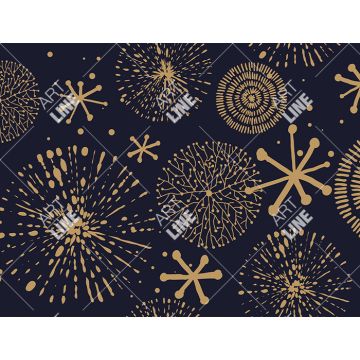 Coppia Tovagliette Set Americana Christmas Fireworks