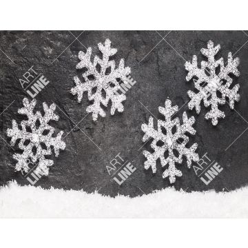 Coppia Tovagliette Set Americana Snowflakes 